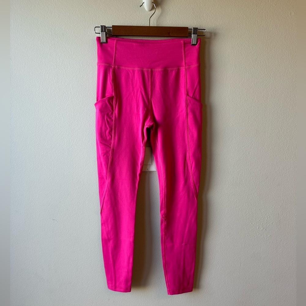 Monrow Hot Pink Leggings with Side Pockets